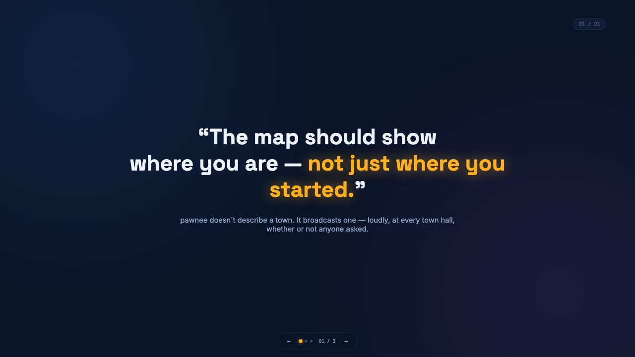 Pawnee: slide 3, The map should show where you are