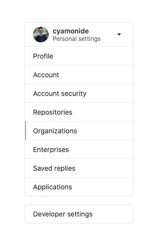 GitHub settings graphic